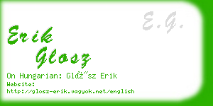 erik glosz business card